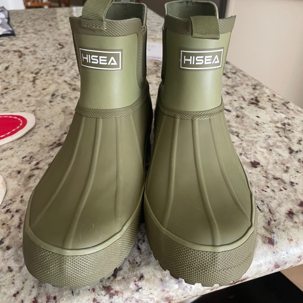 HISEA Women's Green Winter & Rain Boots